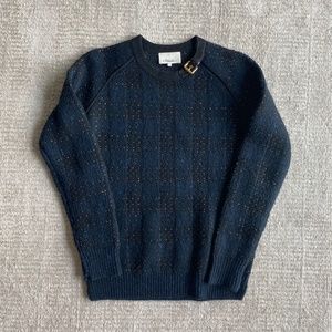 3.1 Phillip Lim Buckle Neck Plaid Sweater